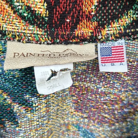 Painted Pony Vintage Tapestry Jacket Bohemian Boho Western Cottagecore Floral S - Picture 3 of 5